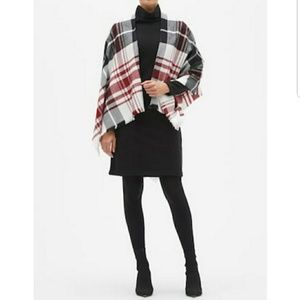 Banana republic red plaid poncho